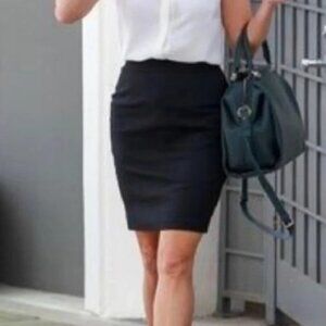 CABI Ponte Knit Downtown Pencil Skirt Black Licorice #225 Sz 6 NWOT